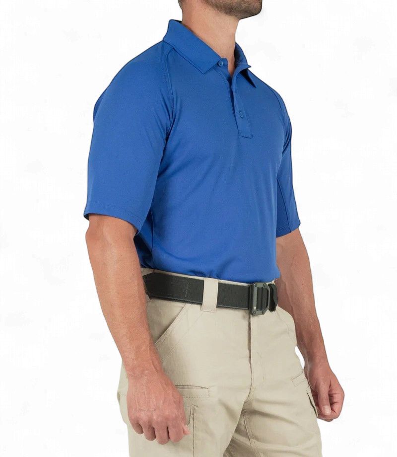 First Tactical Men's Performance Polo Short Sleeve Academy Blue, Size: S