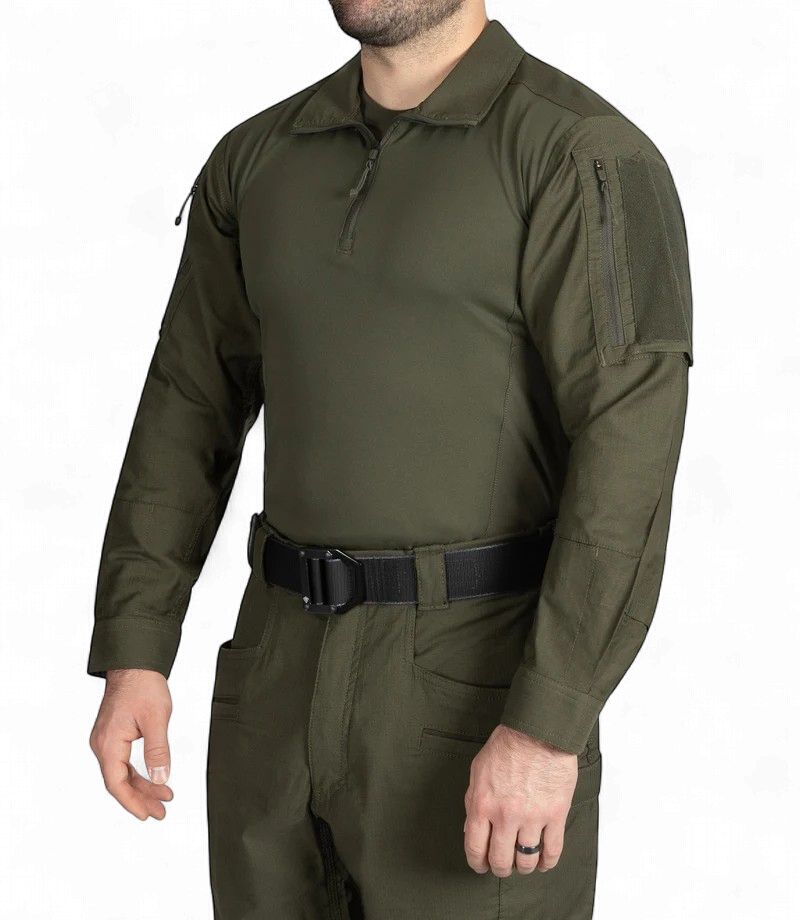 First Tactical Men's Defender Long Sleeve Shirt OD Green