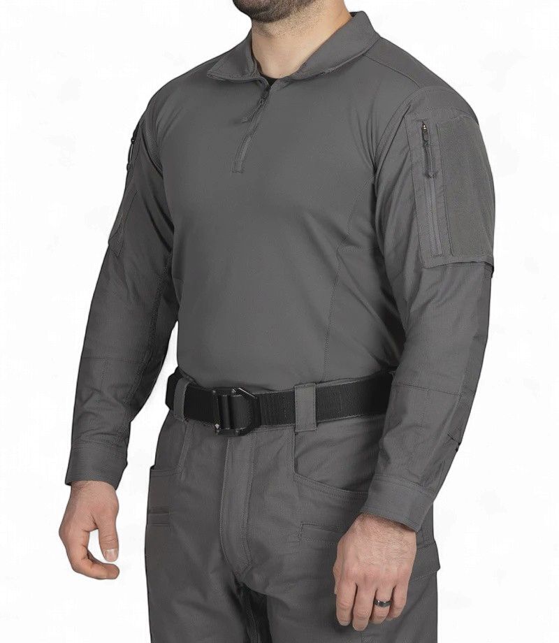 First Tactical Men's Defender Long Sleeve Shirt Wolf Grey