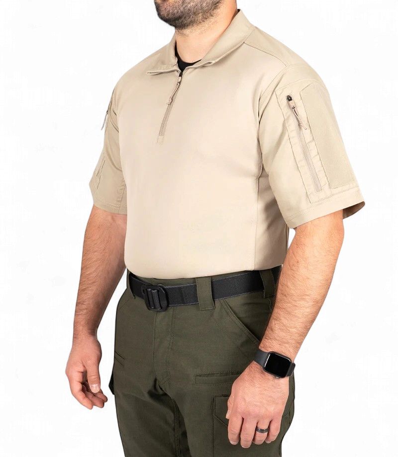 First Tactical Men's V2 Responder Short Sleeve Shirt Silver Tan First Tactical Men's V2 Responder Short Sleeve Shirt Silver Tan, Size: S