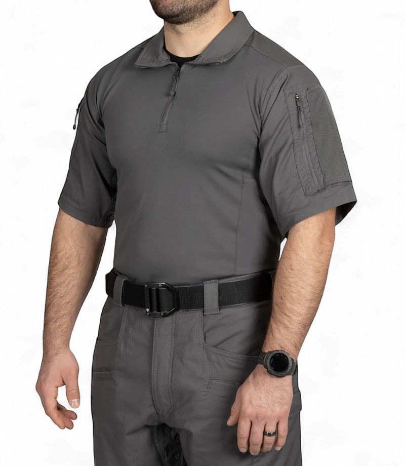 First Tactical Men's Defender Short Sleeve Shirt Wolf Grey