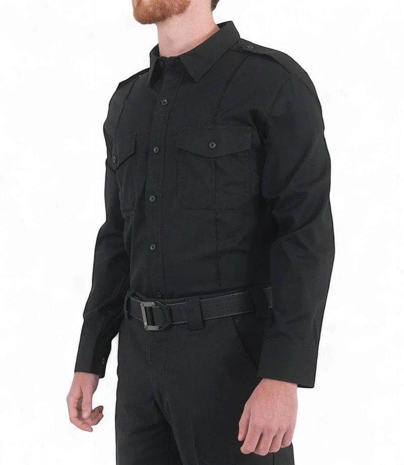 First Tactical V2 Pro Duty Uniform Long Sleeve Shirt Black, Size: S
