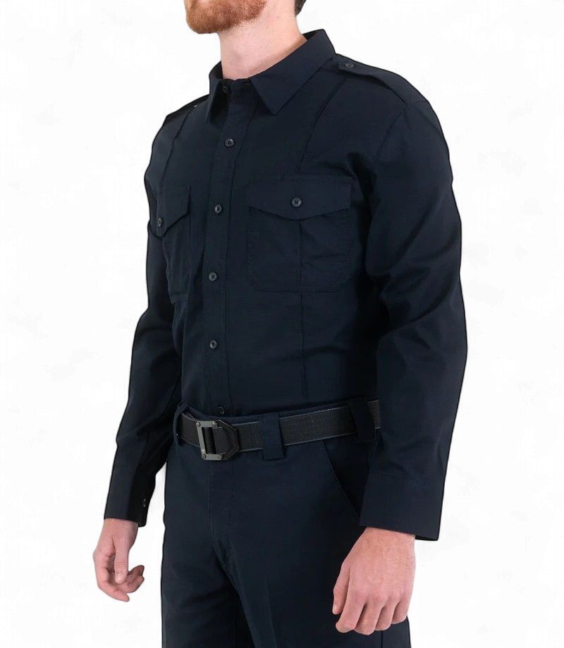 First Tactical V2 Pro Duty Uniform Long Sleeve Shirt Midnight Navy, Size: S