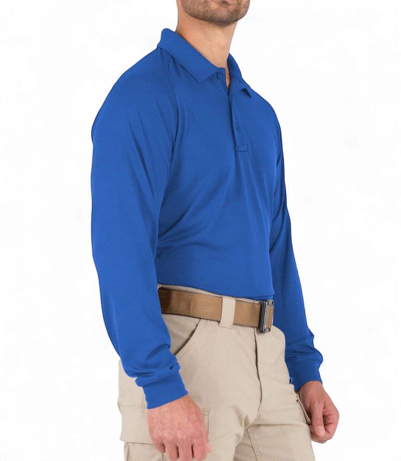 First Tactical Men's Performance Polo Long Sleeve Academy Blue