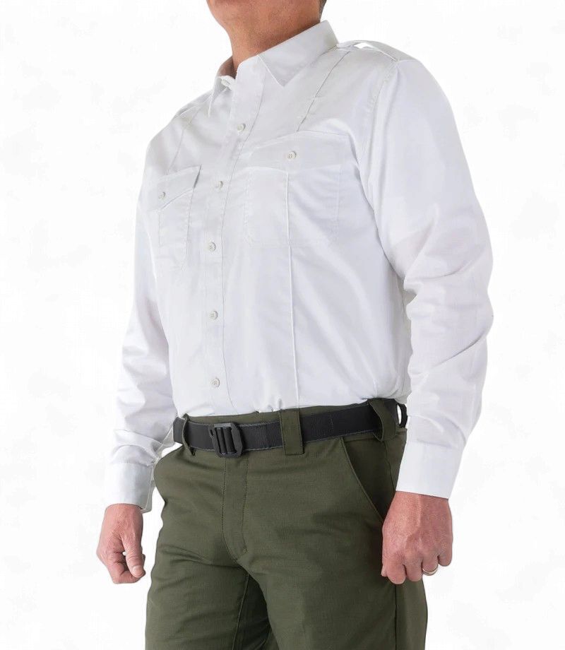 First Tactical Men's V2 Pro Duty Uniform Long Sleeve Shirt White