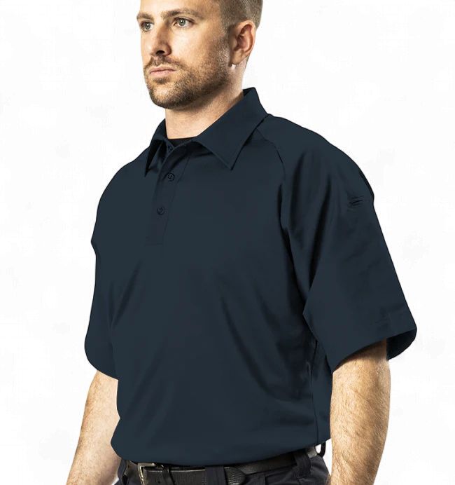 Elbeco Men's UFX Bold Collared  Short Sleeve Shirt Midnight Navy