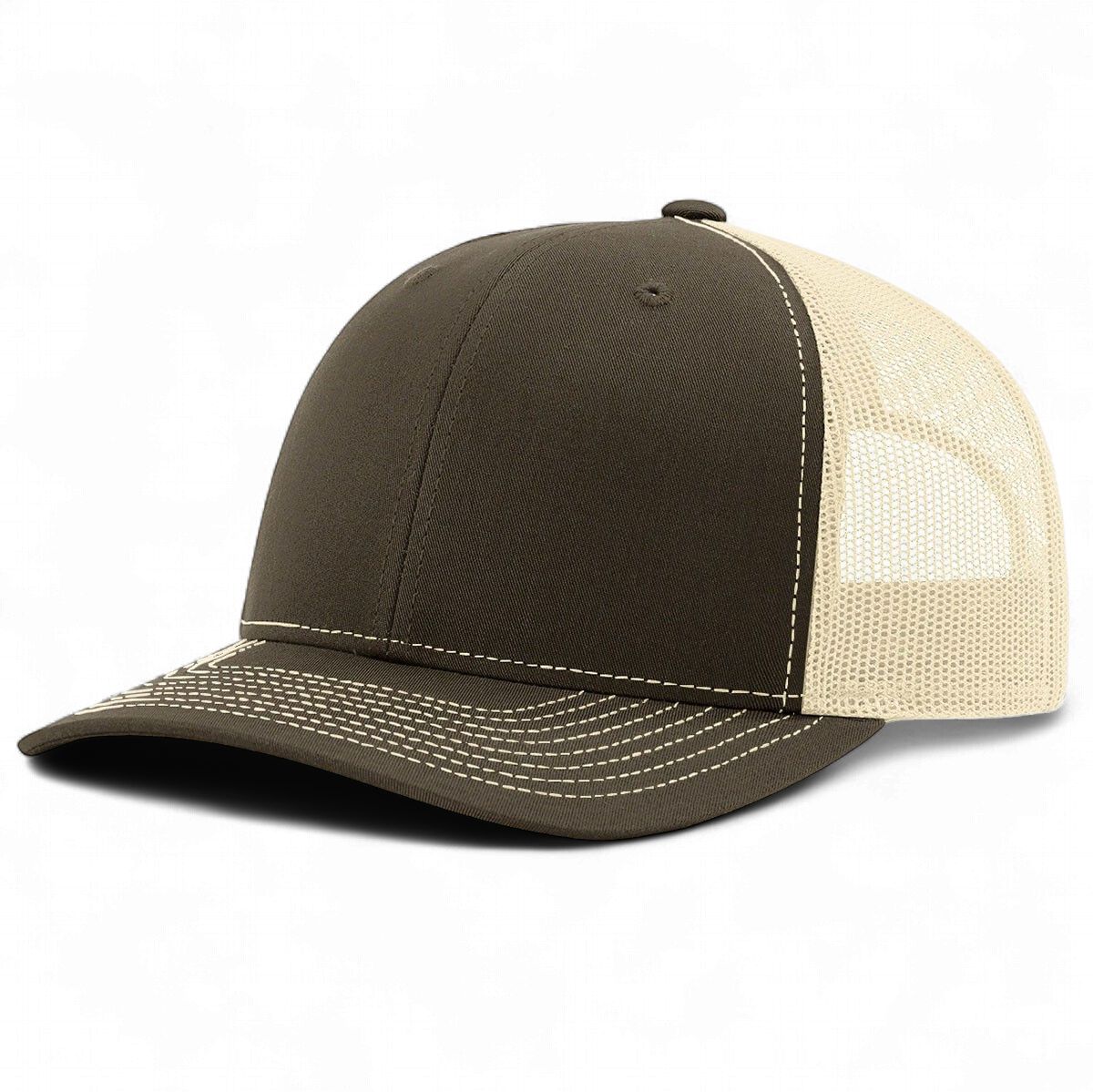 R-112  Trucker Snapback Cap - Chocolate Chip_Birch