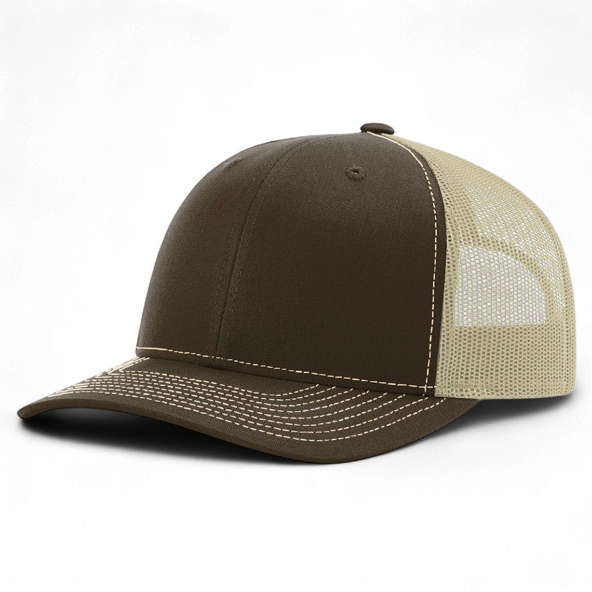 Richardson R-112 Trucker Snapback Cap - Brown / Khaki