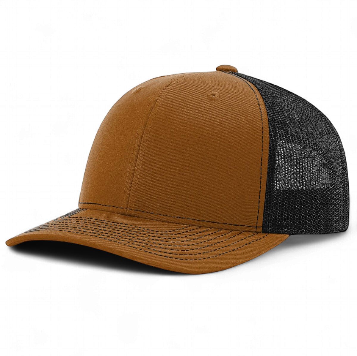Richardson R-112 Trucker Snapback Cap - Caramel / Black