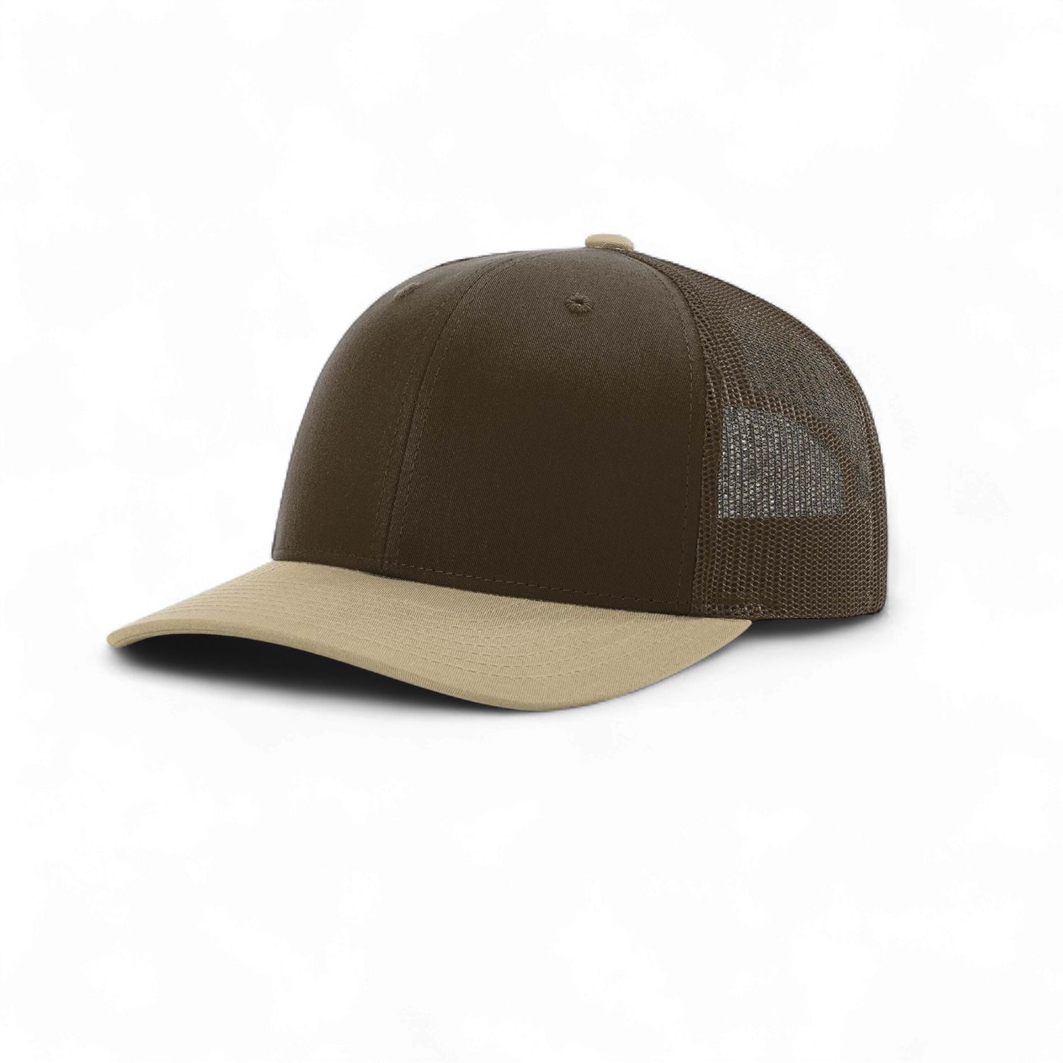 Richardson R-112 Trucker Snapback Cap - Brown / Khaki Combo