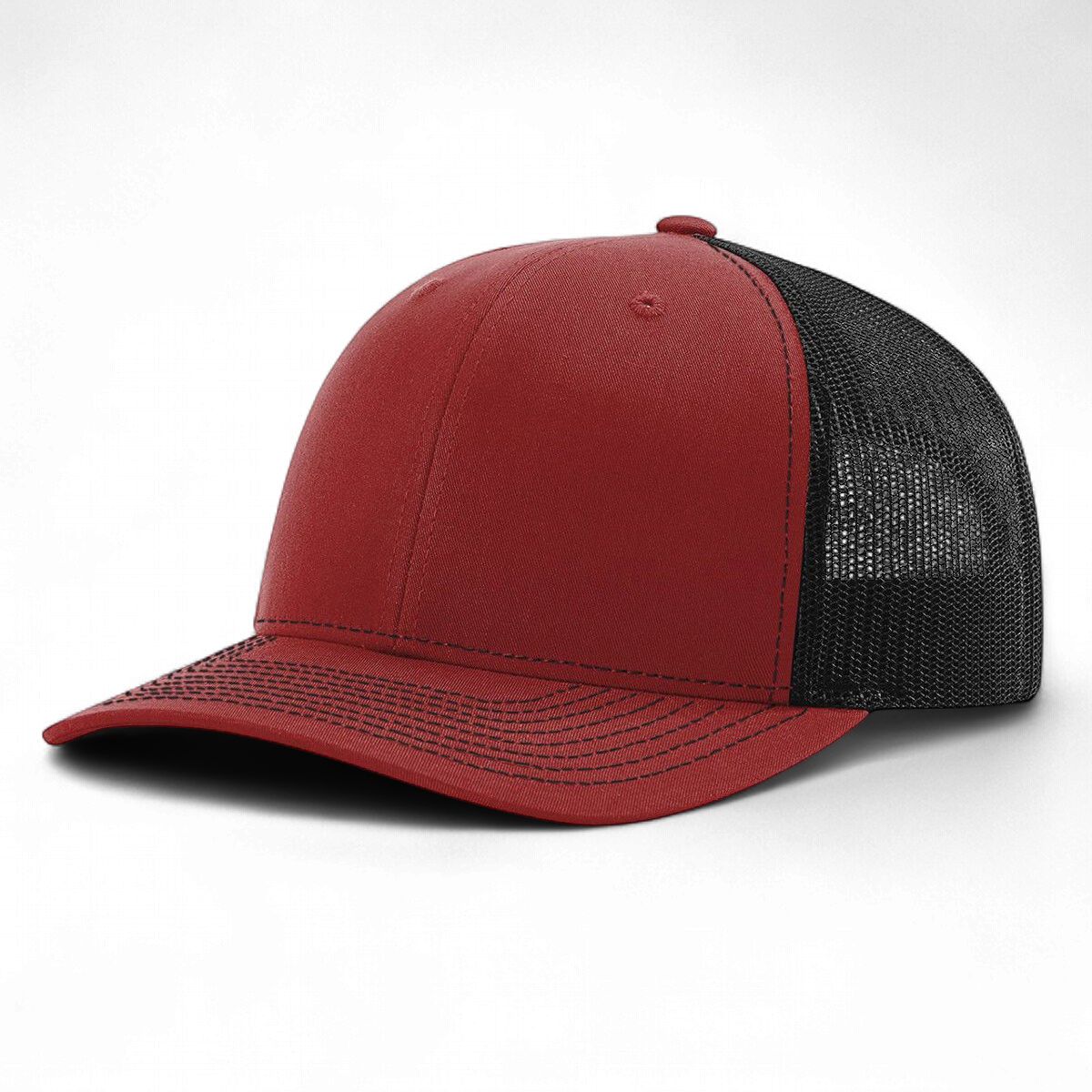 Richardson R-112 Trucker Snapback Cap - Cardinal / Black