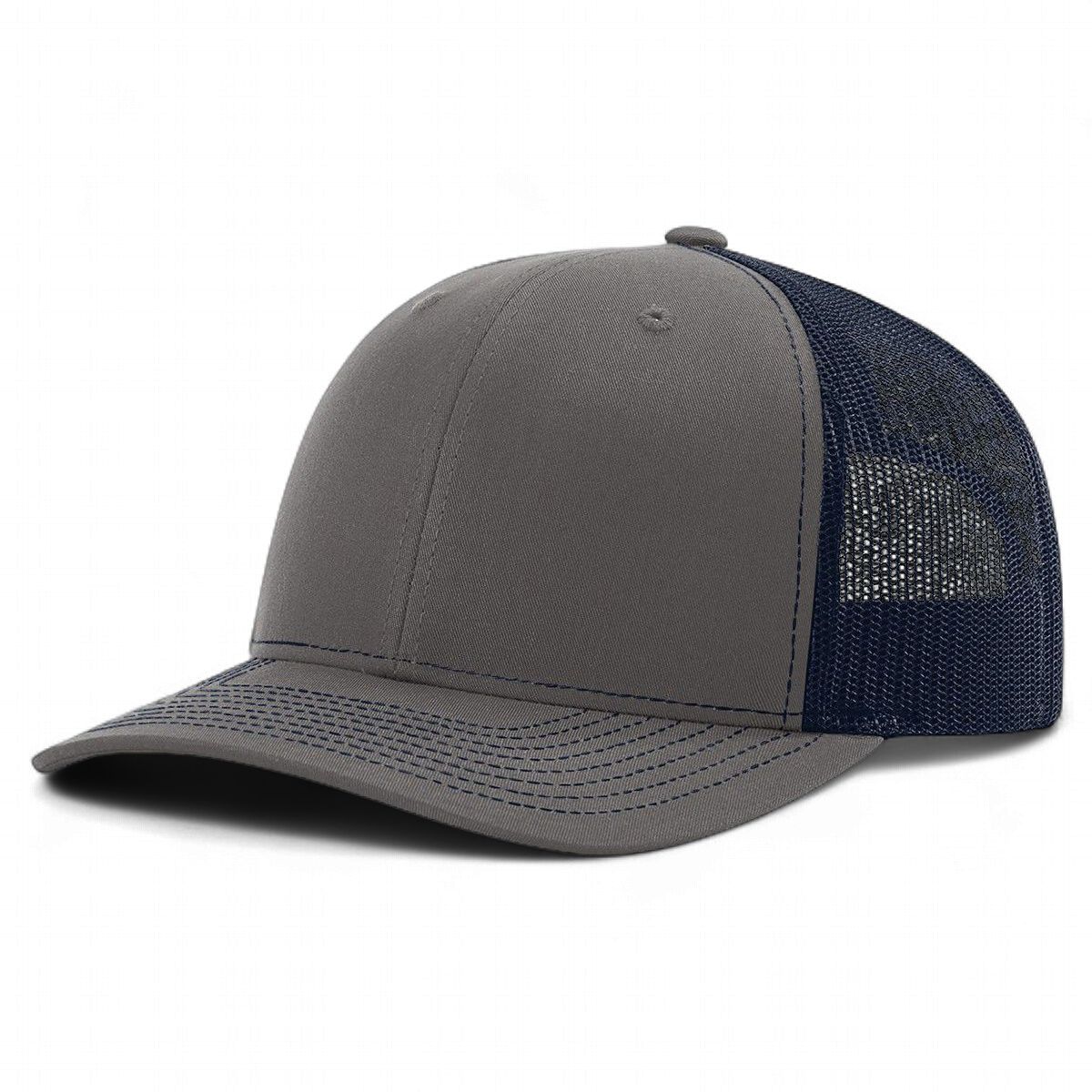 Richardson R-112 Trucker Snapback Cap - Charcoal / Navy