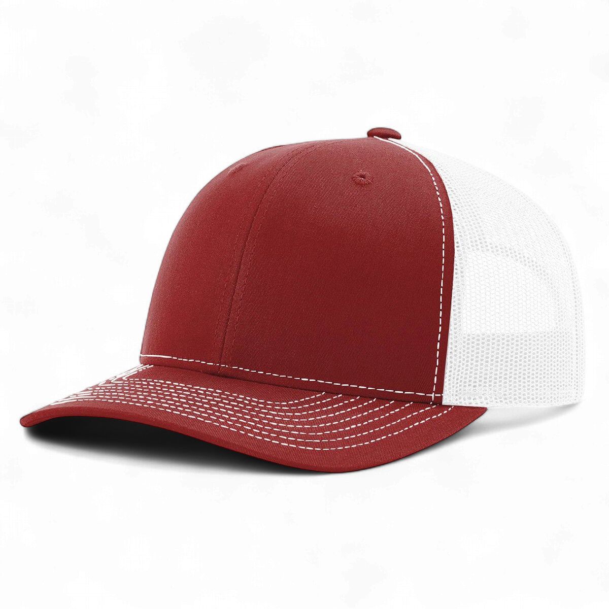 Richardson R-112 Trucker Snapback Cap - Cardinal / White