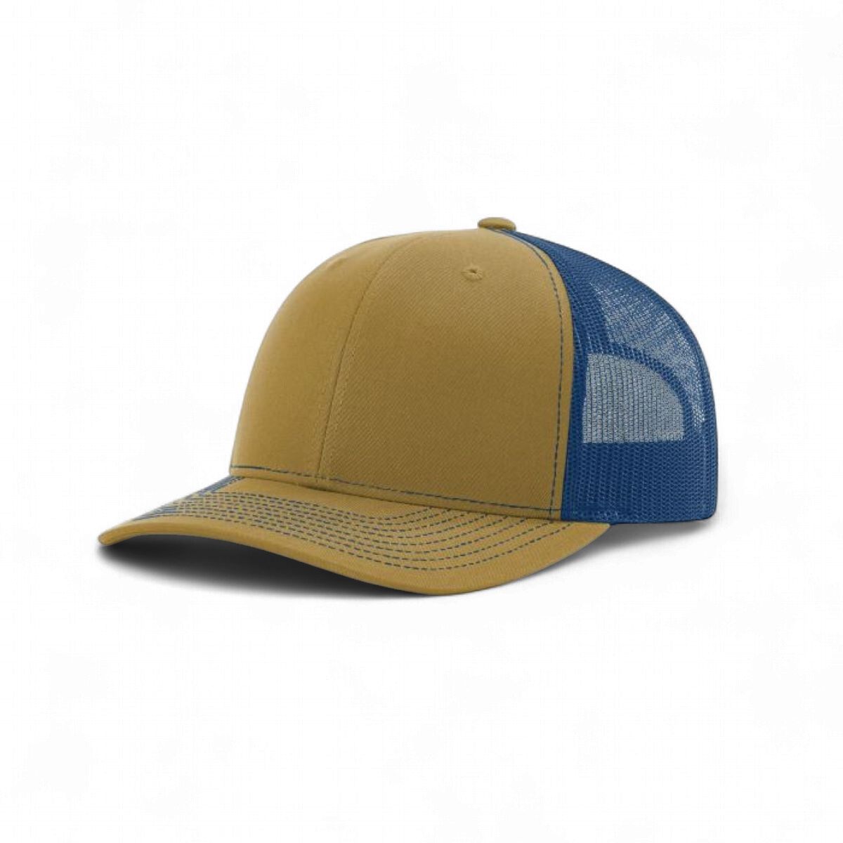Richardson R-112 Trucker Snapback Cap - Biscuit / True Blue