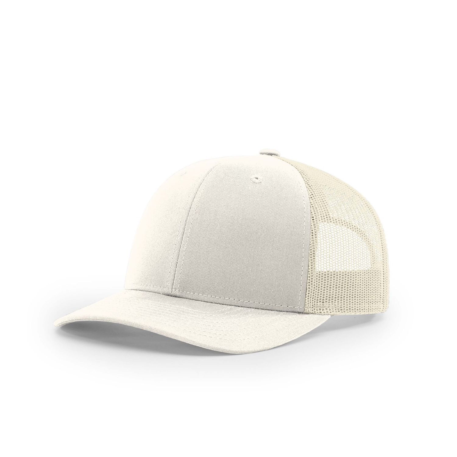 Richardson R-112 Trucker Snapback Cap - Cream Solid