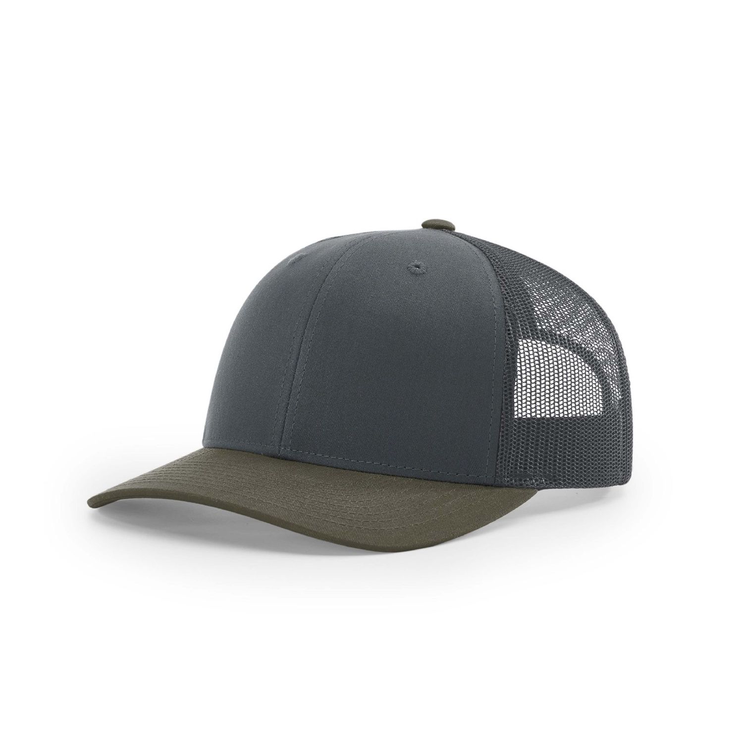 Richardson R-112 Trucker Snapback Cap - Gunmetal / Charcoal / Black