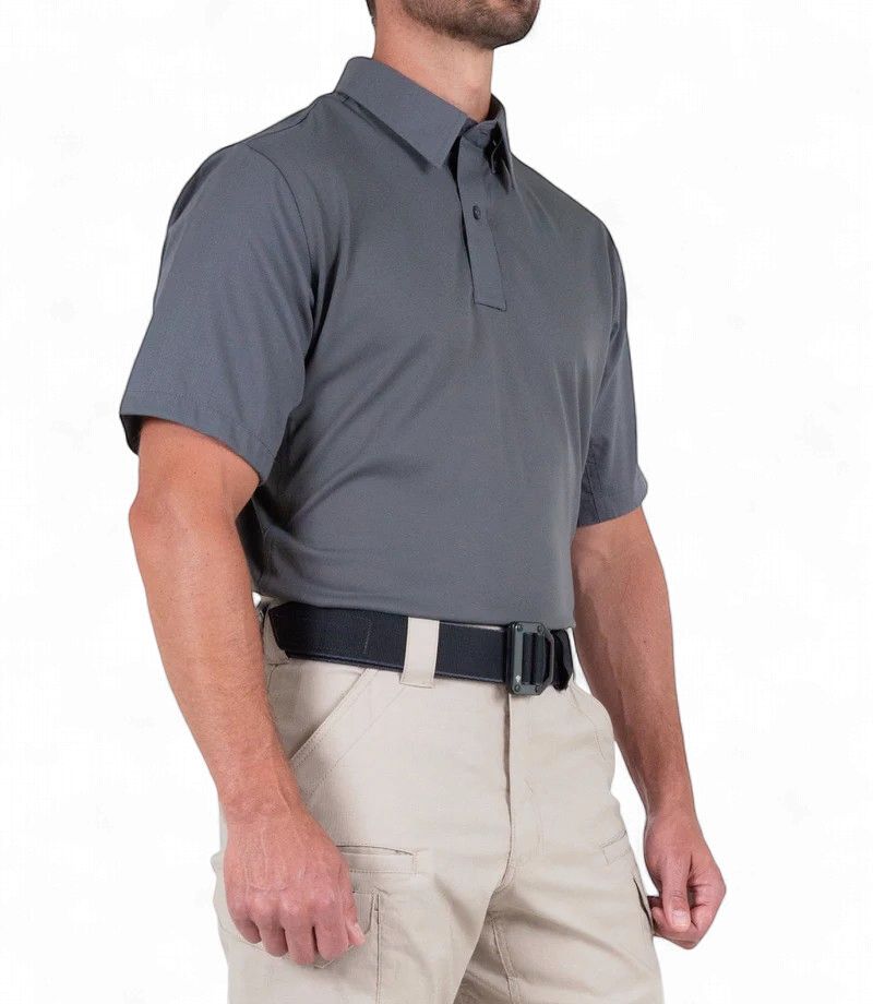 First Tactical Men's Performance Polo Short Sleeve Wolf Grey (ESD6), Size: S