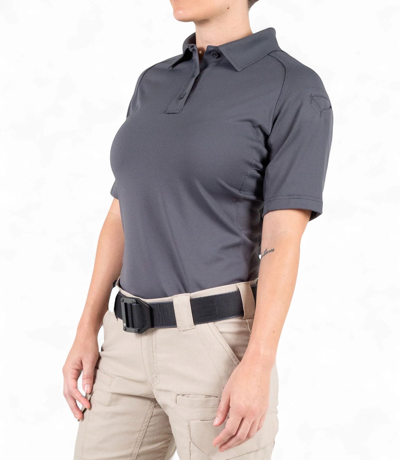 First Tactical Women's Performance Polo Short Sleeve Wolf Grey (ESD6), Size: XS