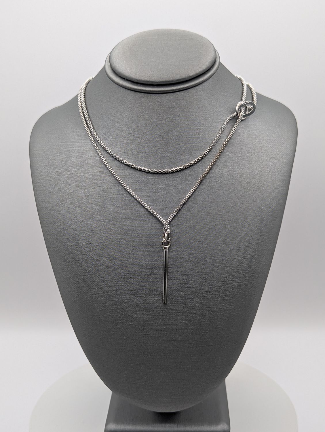 14K WG Fancy Adjustable Necklace (9.1g)
