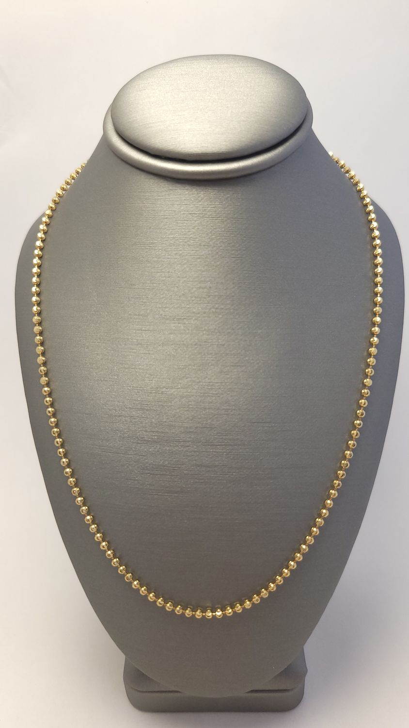 14K YG Bead Link Necklace (4.2g | 15")