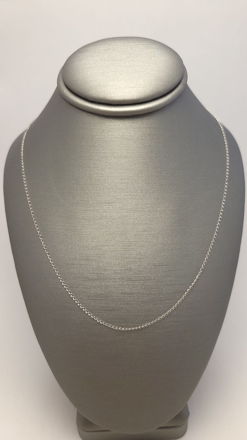 14K WG Thin Curb Necklace (0.5g | 15")