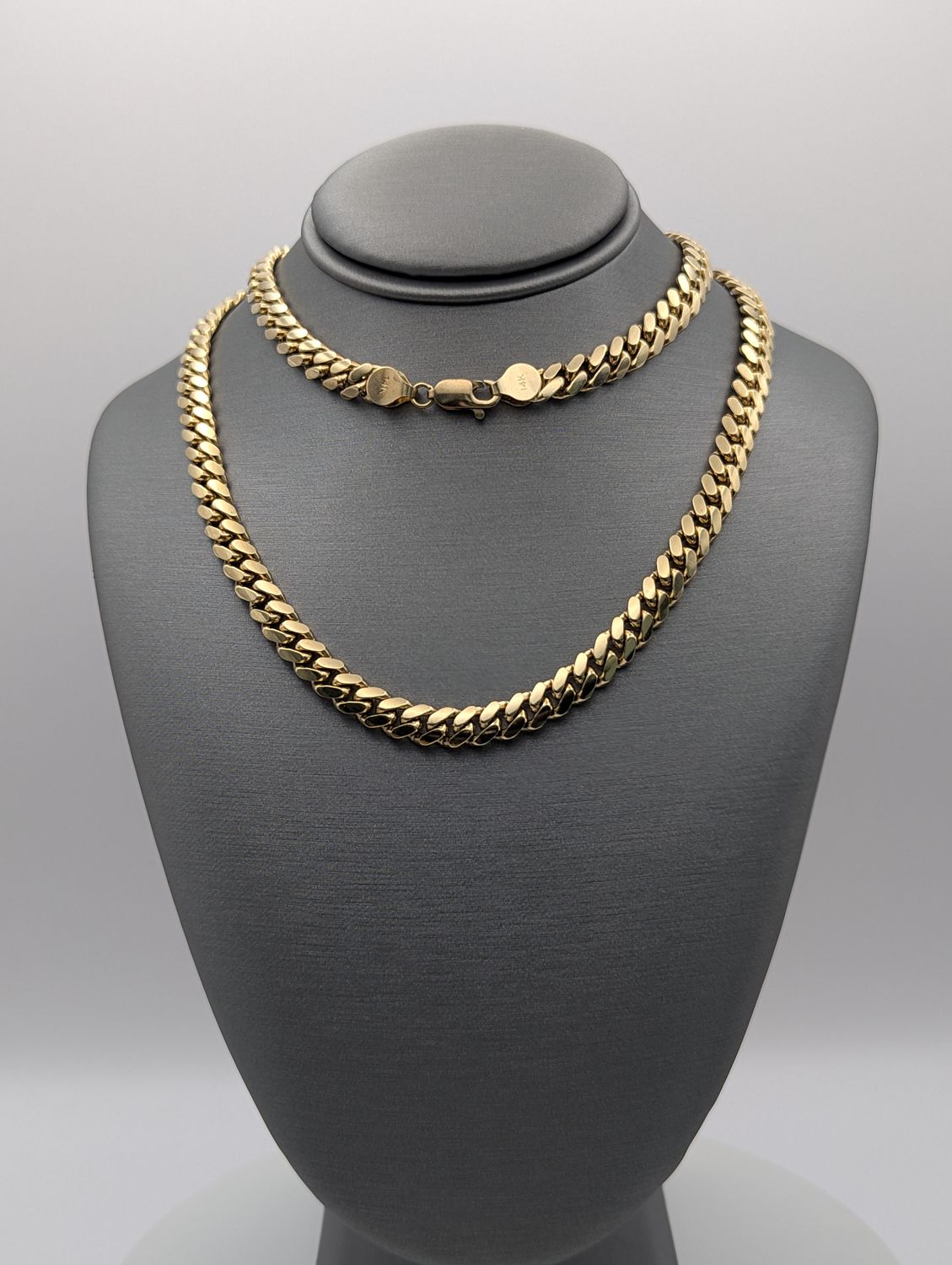14K YG Solid Miami Cuban Chain (24" | 61.6g | 6.2mm)