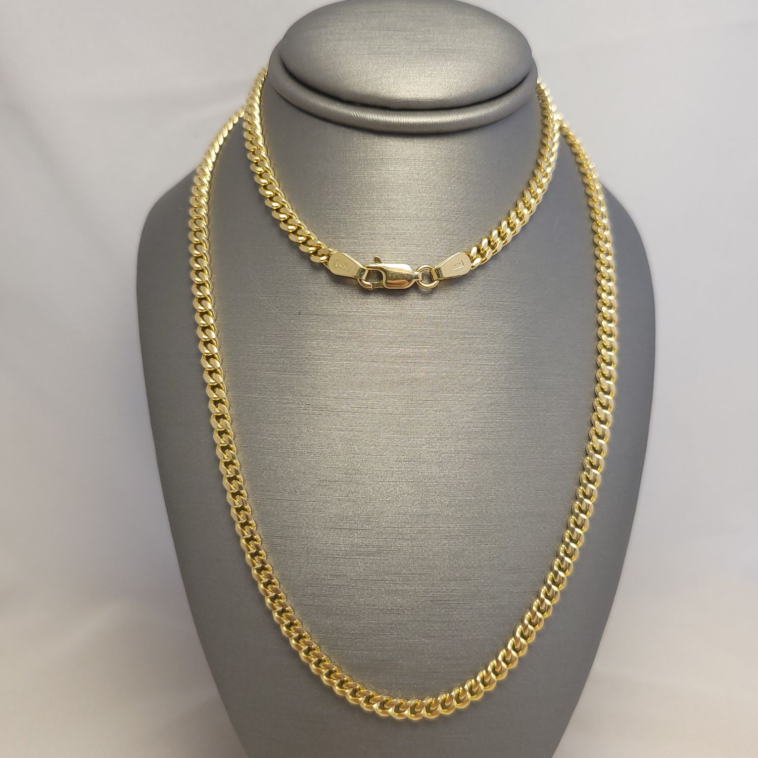 14K YG Solid Miami Cuban Chain (20" | 19.1g)