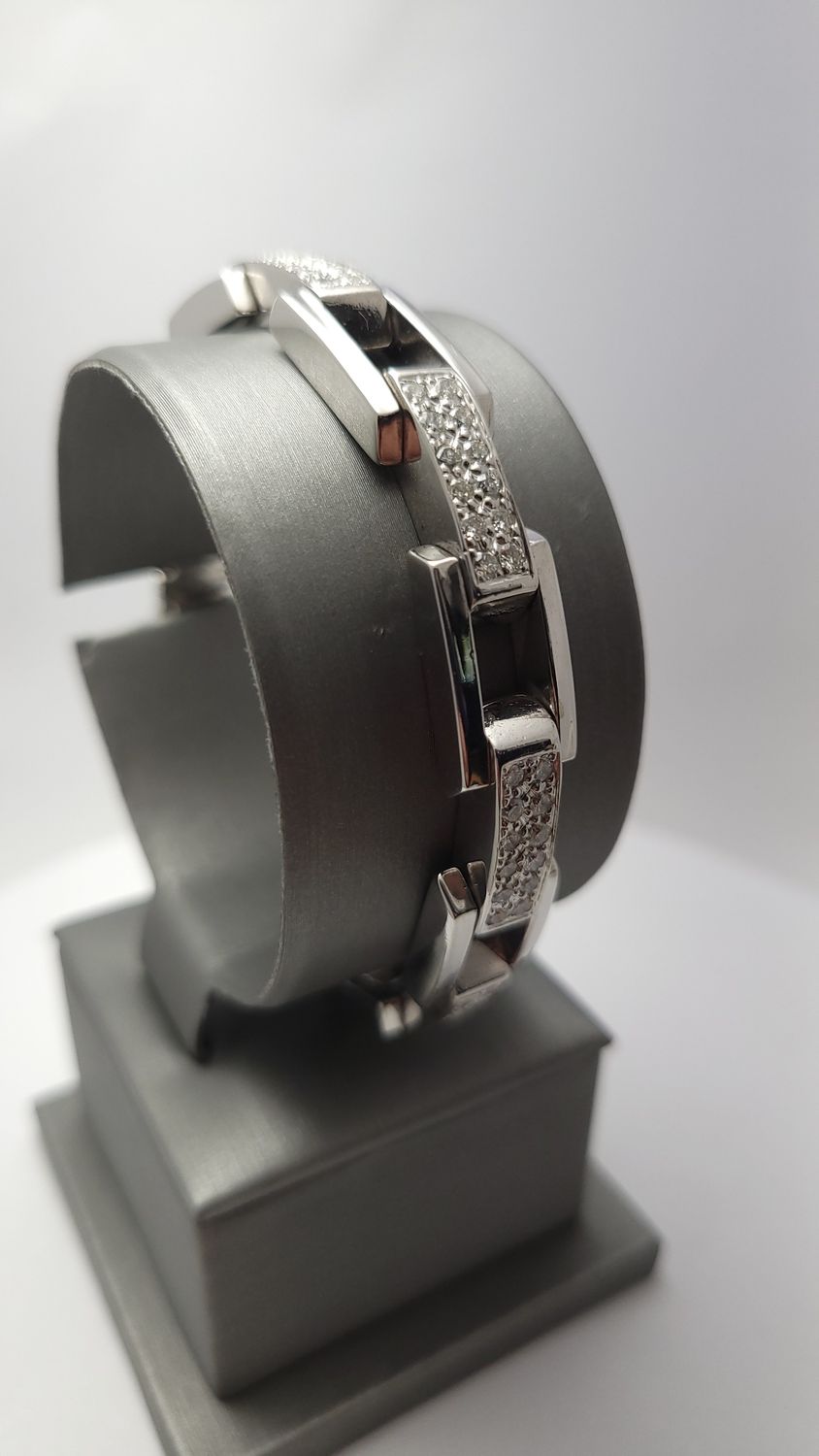 14K WG Diamond Bracelet (4ct | 58g | 7.5")