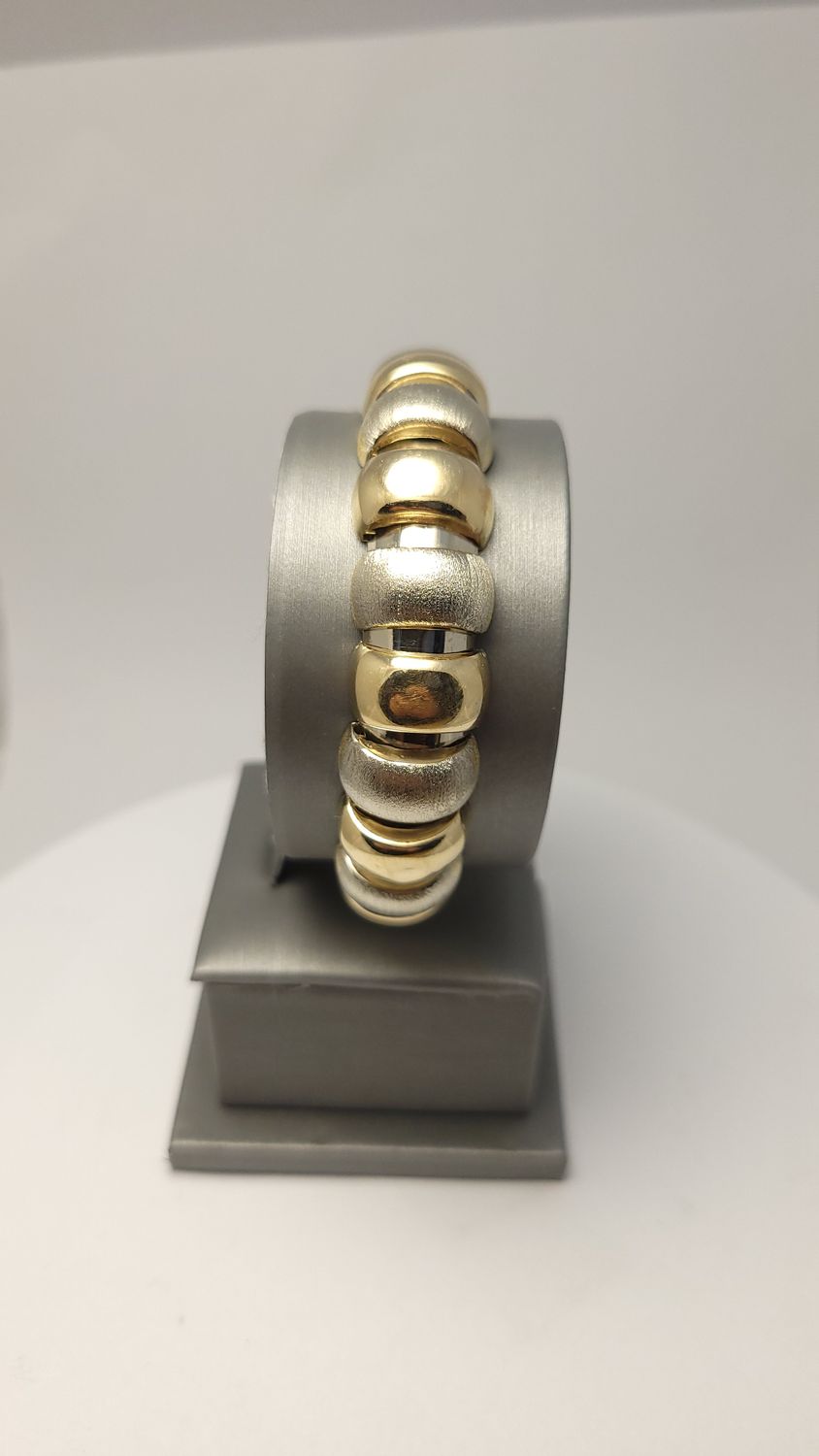 14K Two-Tone Millipede Bracelet (7.25" | 30g)