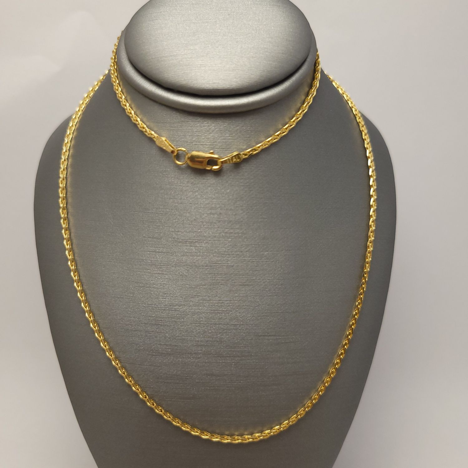 14K YG Solid Spiga Link Necklace (5.2g | 17")