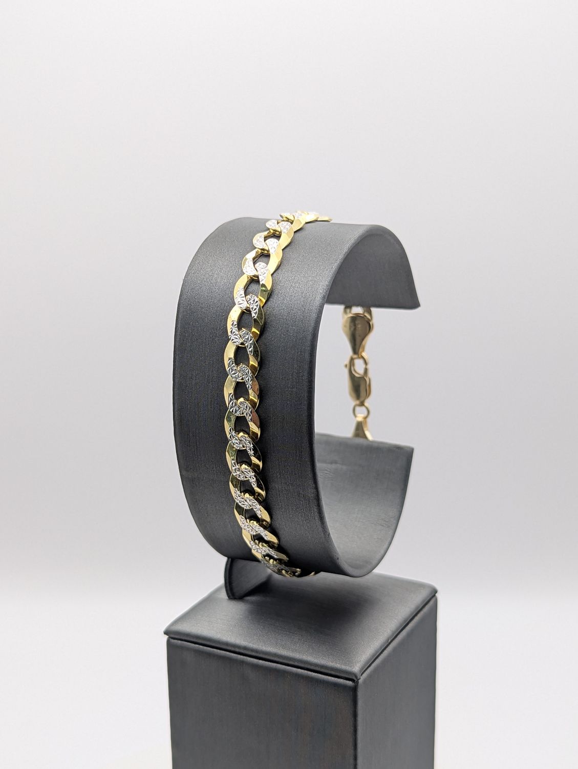 14K Dia-Cut Curb Bracelet (8.5" | 14.2g)