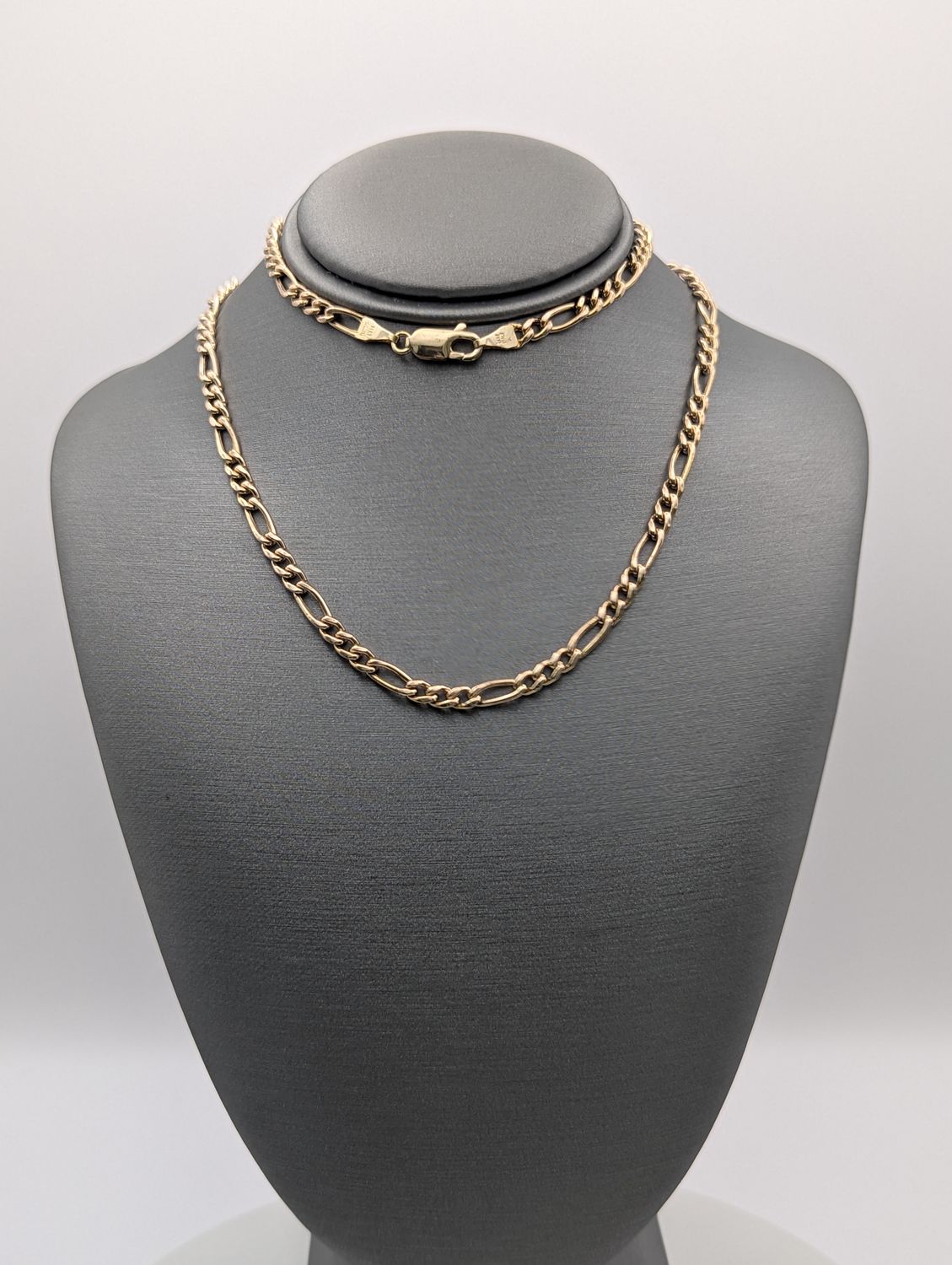 14K YG Hollow Figaro Chain (19" | 6.9g)