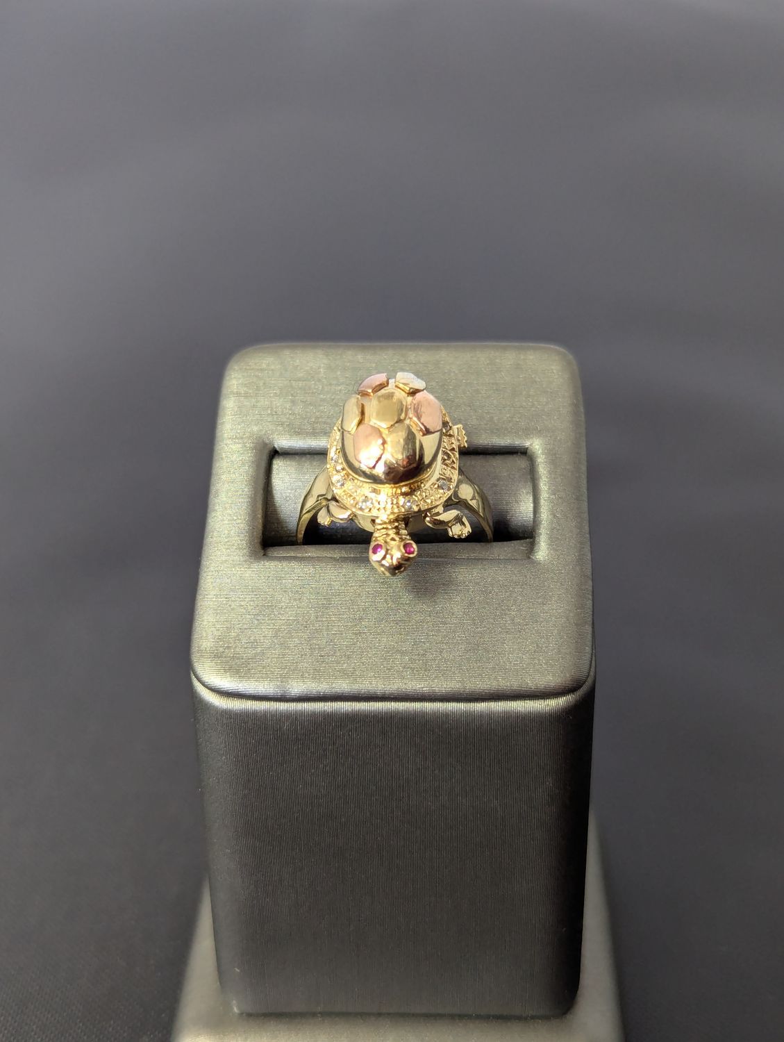 14K YG/RG Moveable Turtle Ring (S8 | 7.4g)