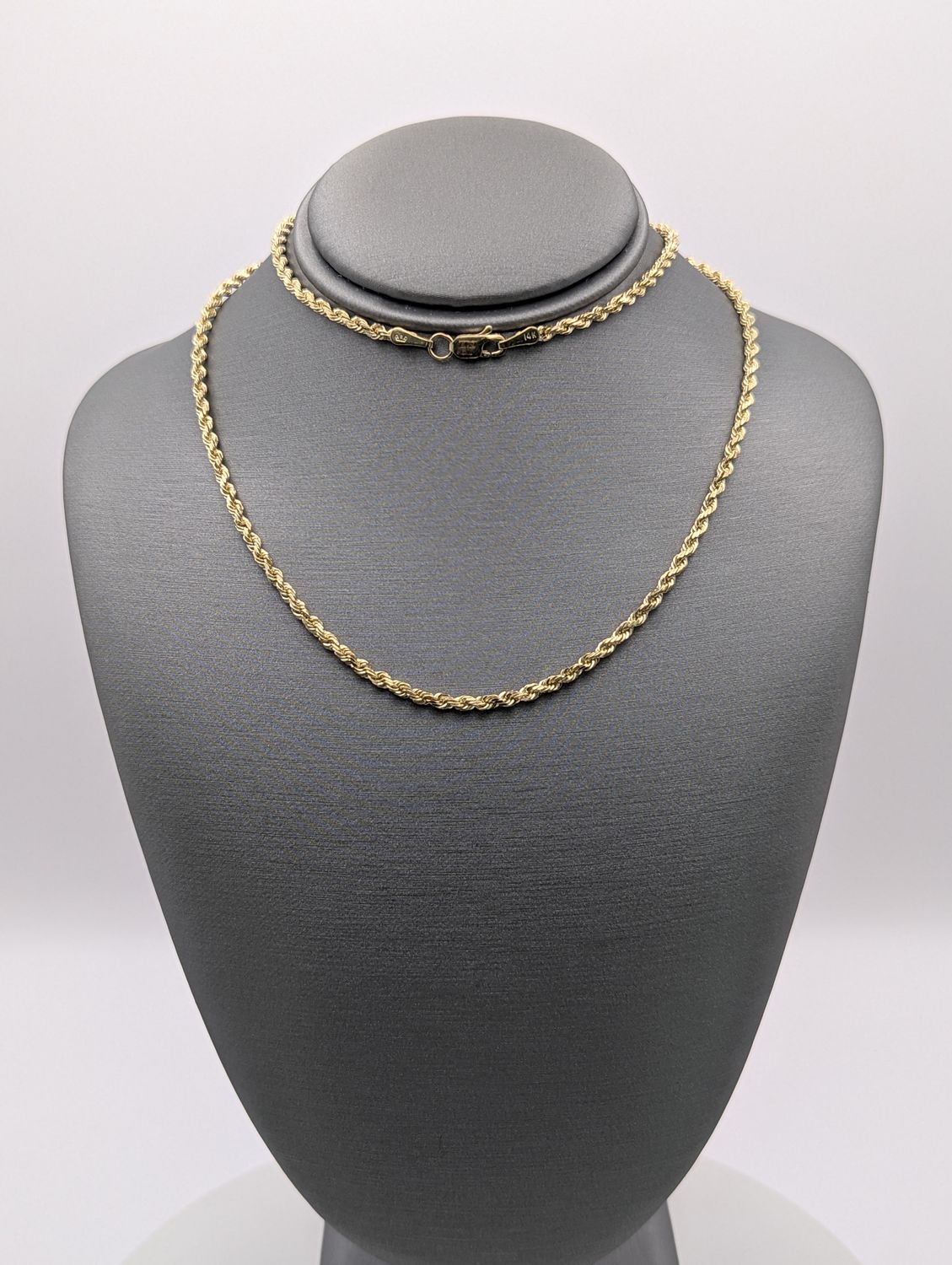 14K YG Solid Rope Chain (20" | 9g)