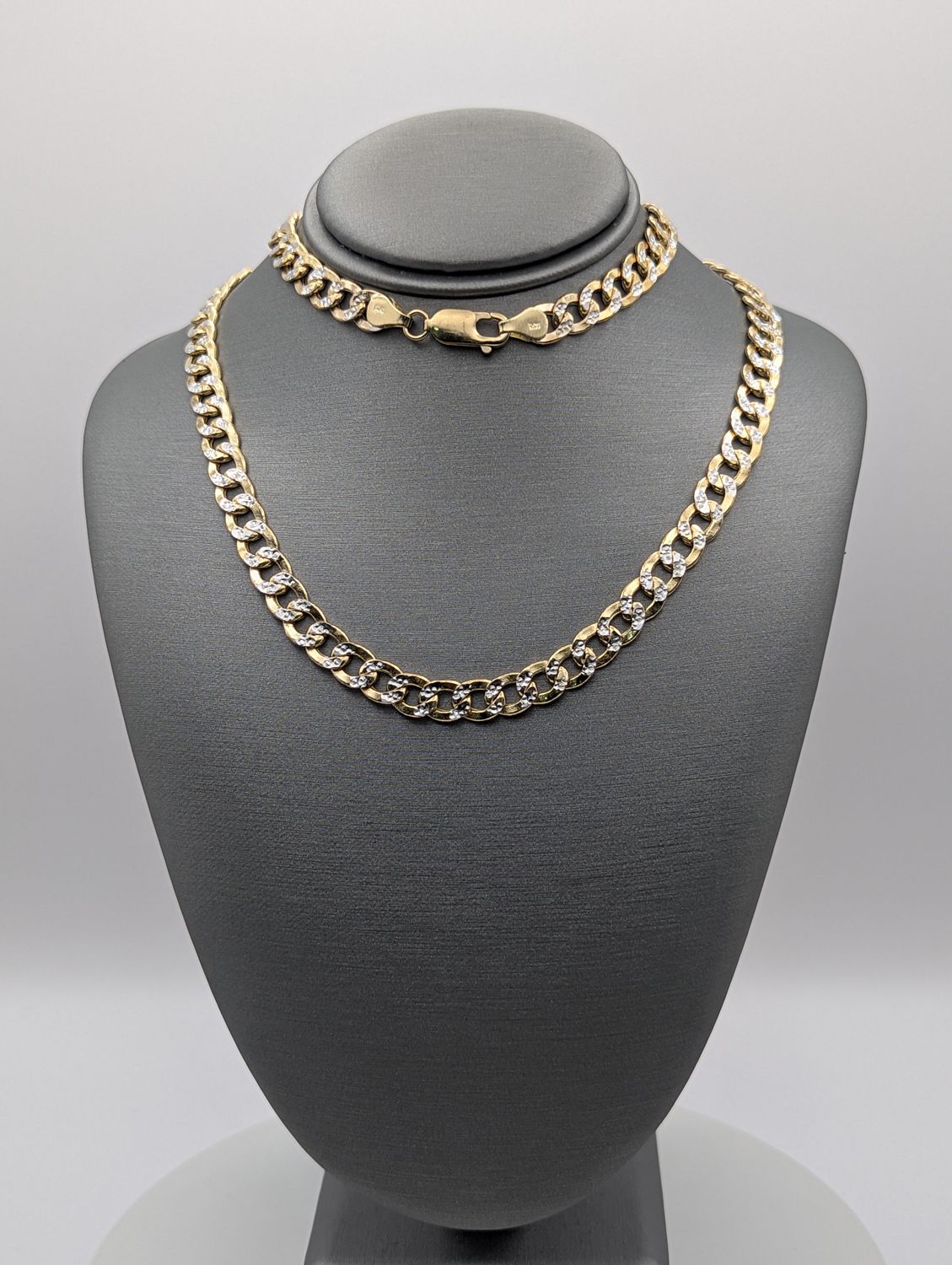 14K Dia-Cut Hollow Curb Chain (24" | 18.5g)