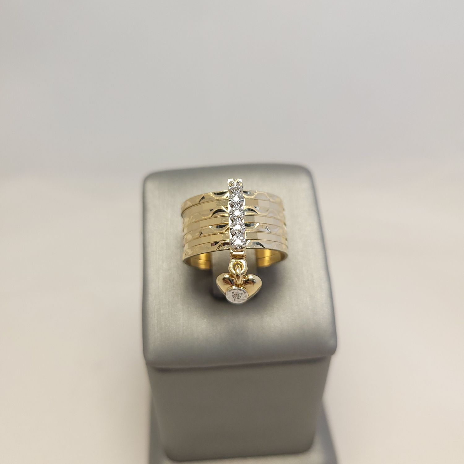 14K YG Dangling Heart Multi-Ring (S6.5 | 6g)