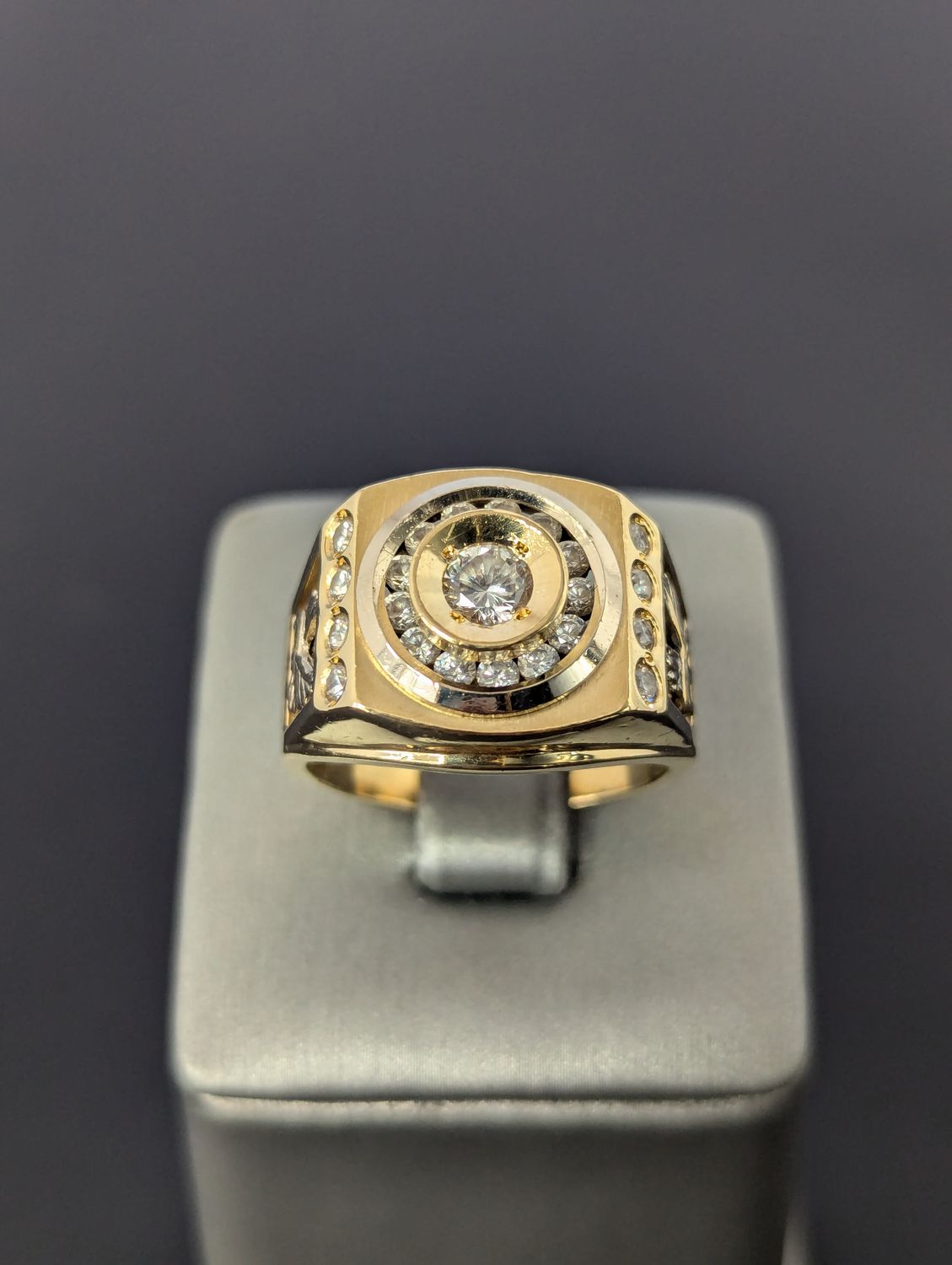 14K YG/WG Two-Tone CZ Eagle Ring (S10 | 12.6g)
