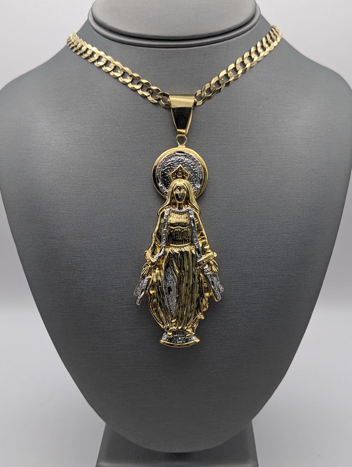 10K YG Virgin Mary Pendant (41.5g)