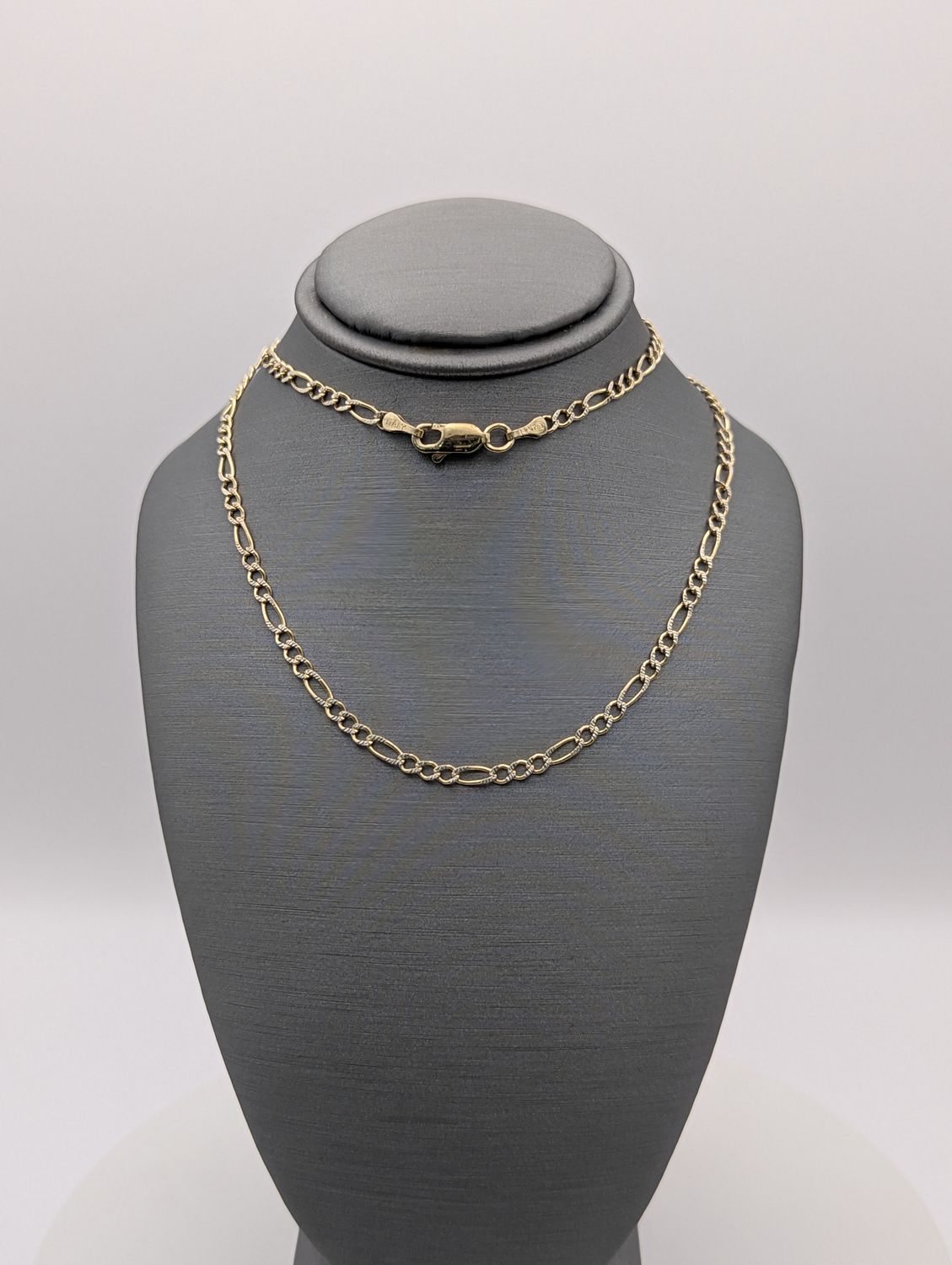 14K YG Dia-Cut Figaro Chain (4.5g | 18")