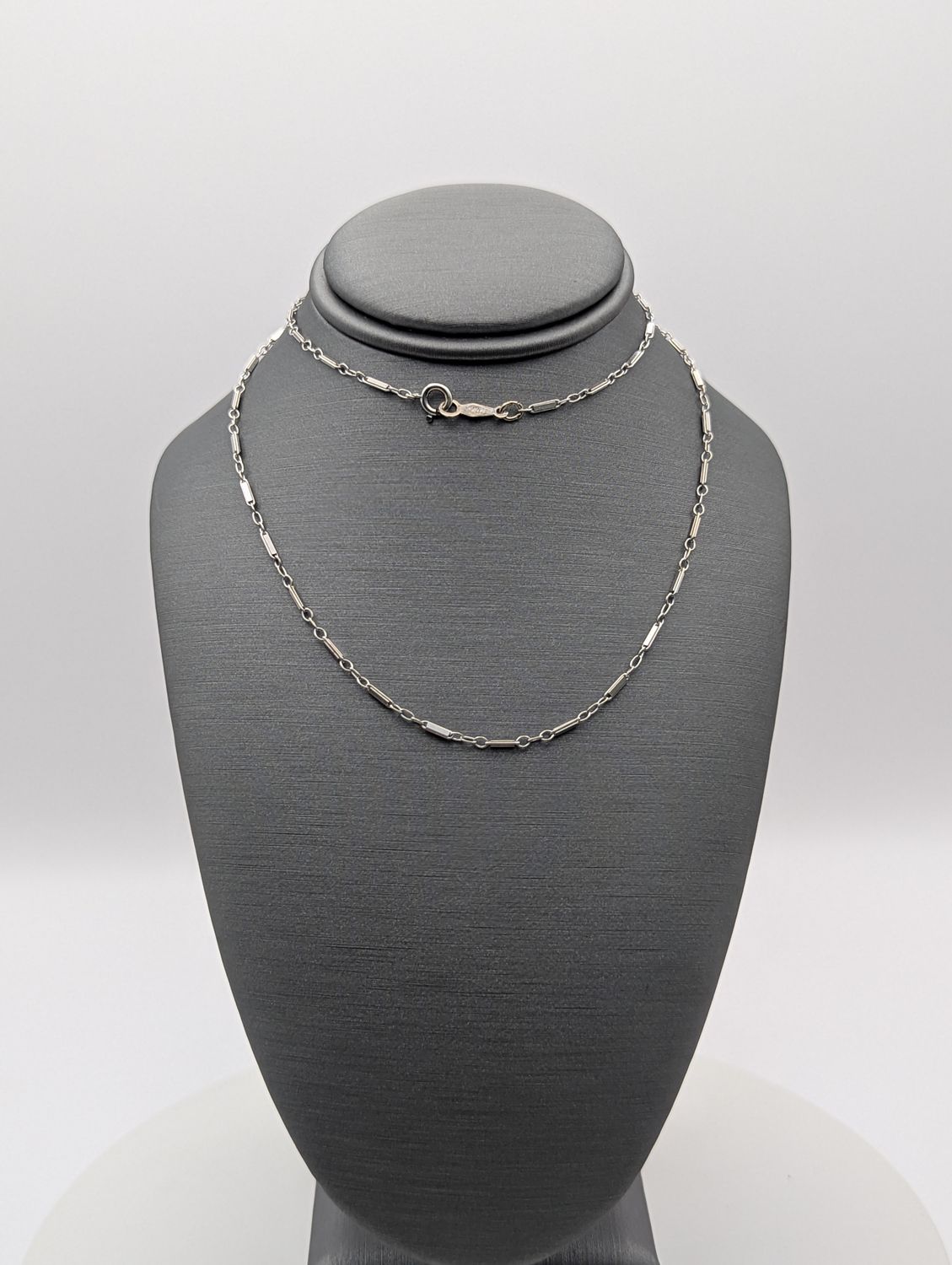 14K WG Fancy Figaro Necklace (2.3g | 16")