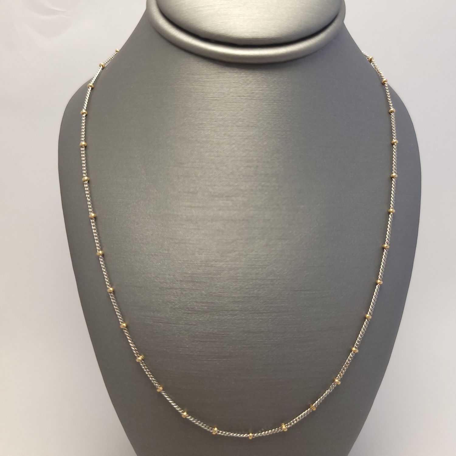 14K Two-Tone Fancy Curb Necklace (2.2g | 16")
