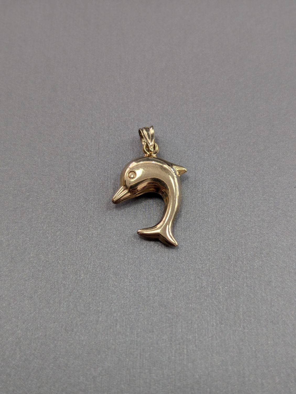14K YG Dolphin Pendant (0.9g)