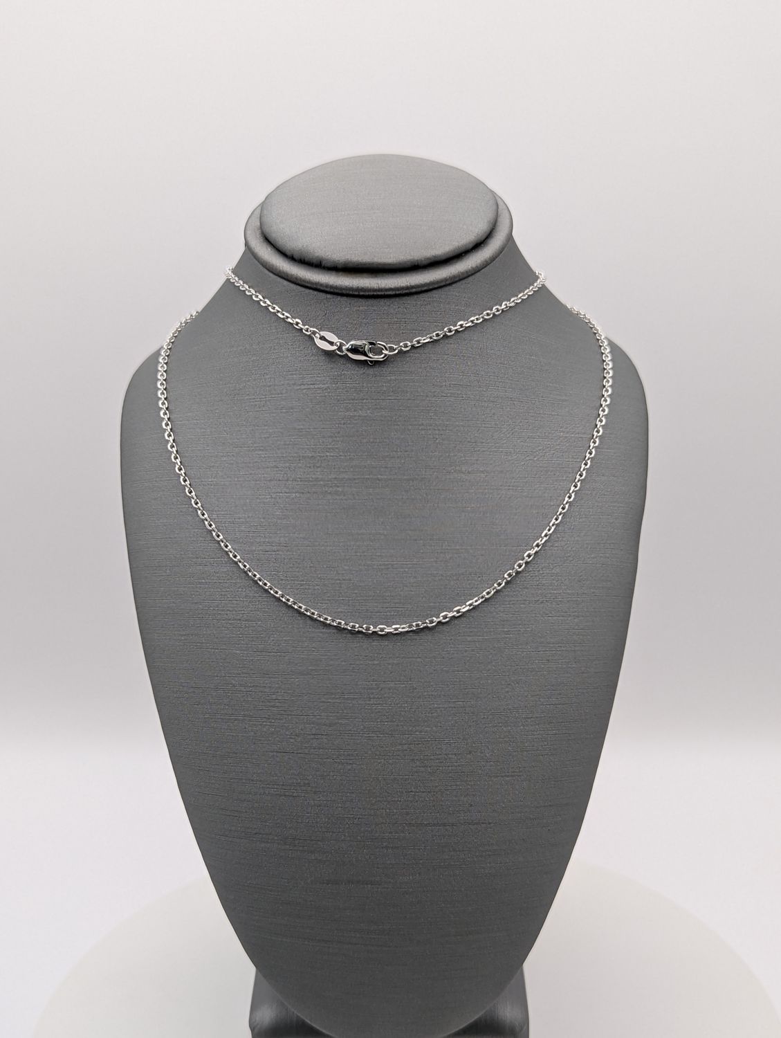 14K WG Dia Cut Cable Chain (2.7g | 16")