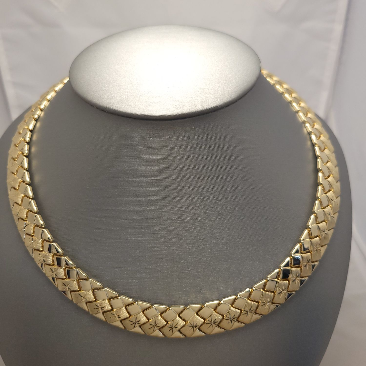 14K YG Textured Necklace (16" | 37.2g)