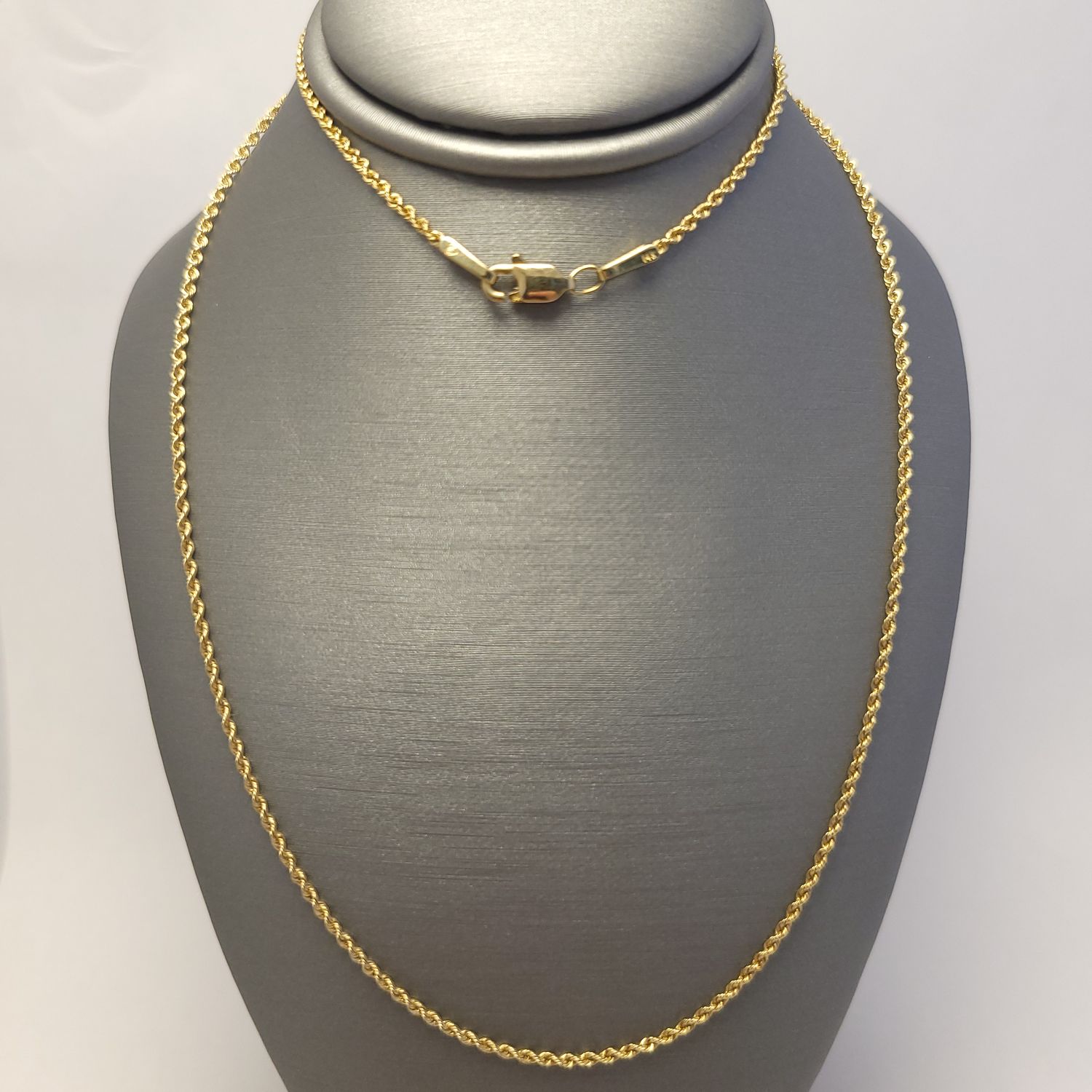 14K YG Solid Rope Link Necklace (2.7g | 18")