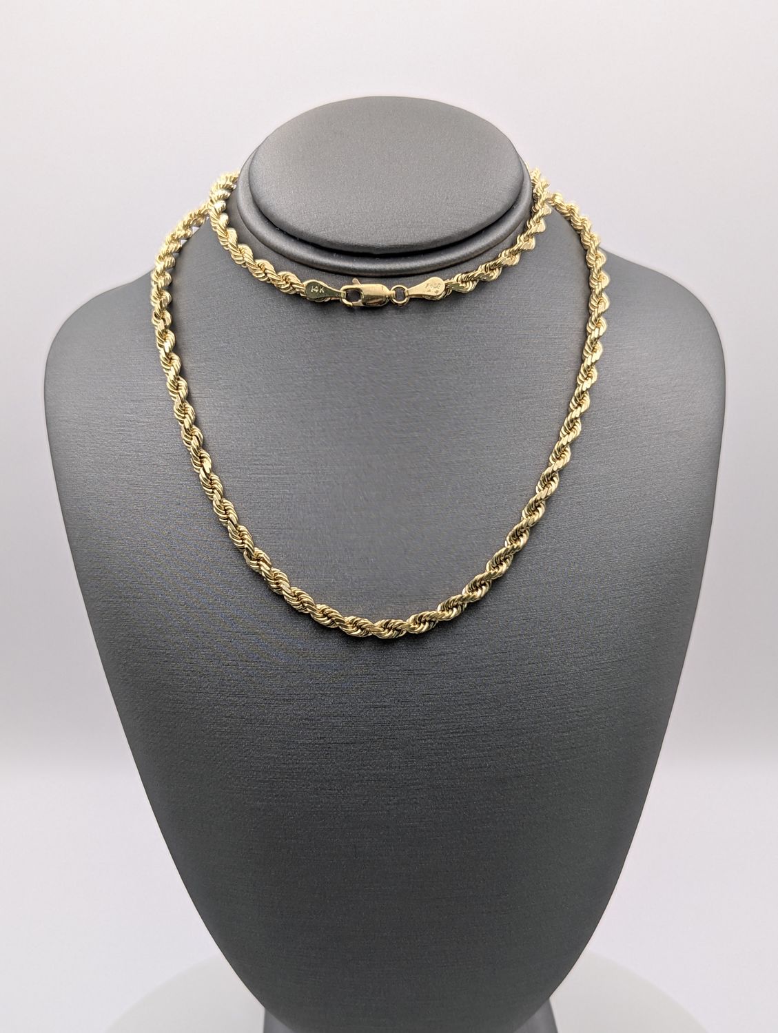 14K YG Solid Rope Chain (20" | 23.7g)