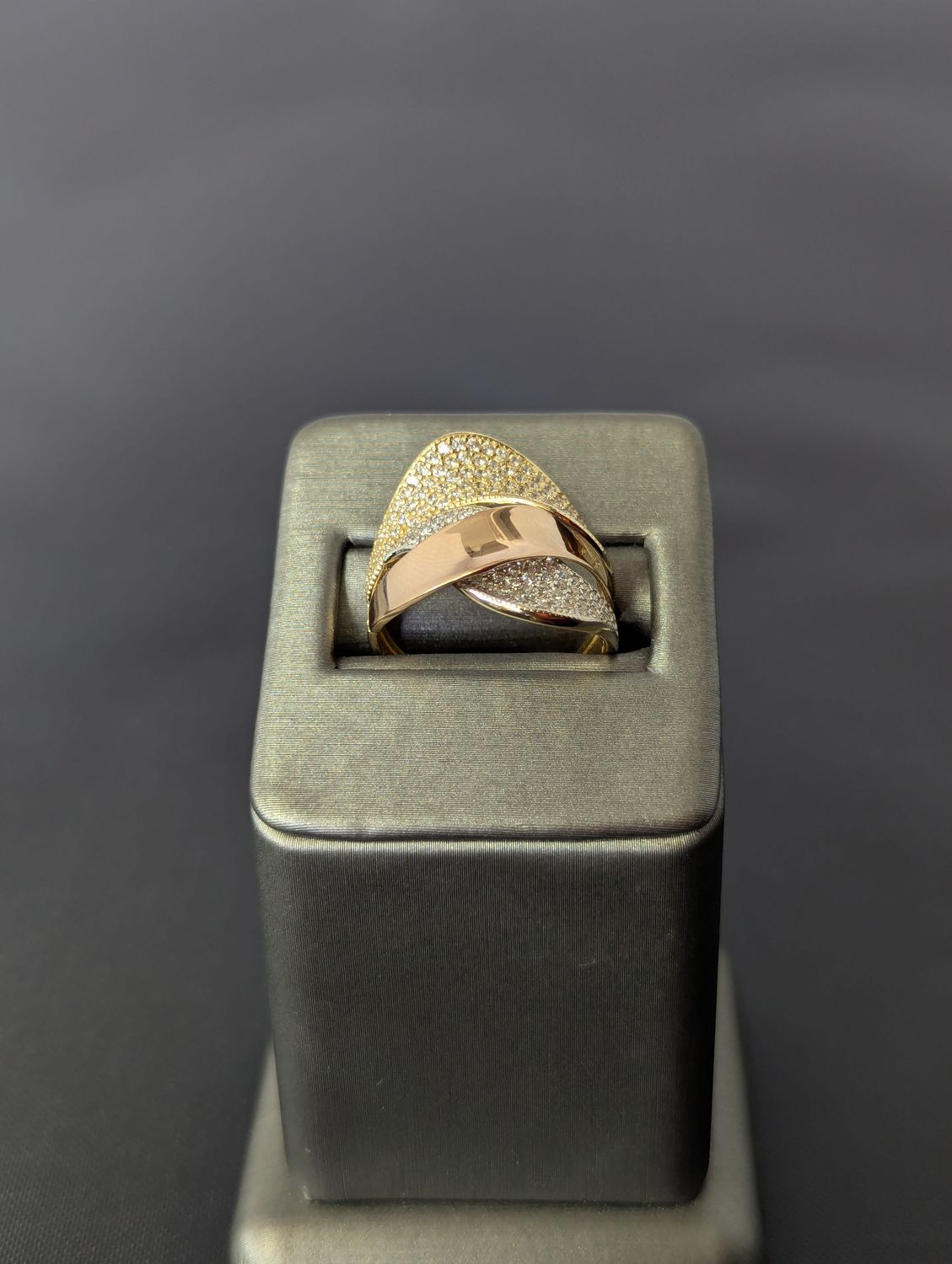 14K YG/RG Fancy Wavy Ring (S8 | 4g)