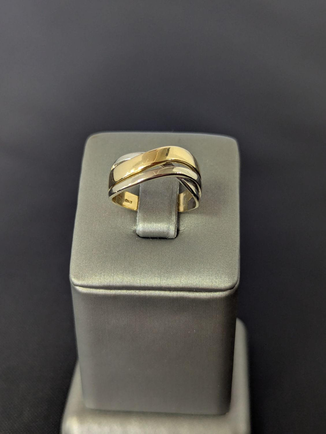 14K YG/WG Split Woven Ring (S7 | 5.1g)