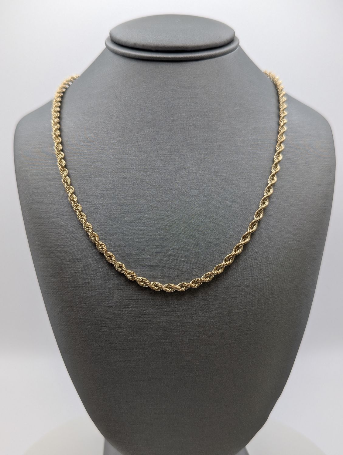 14K YG Hollow Rope Chain (20" | 2.5g | 2.8mm)