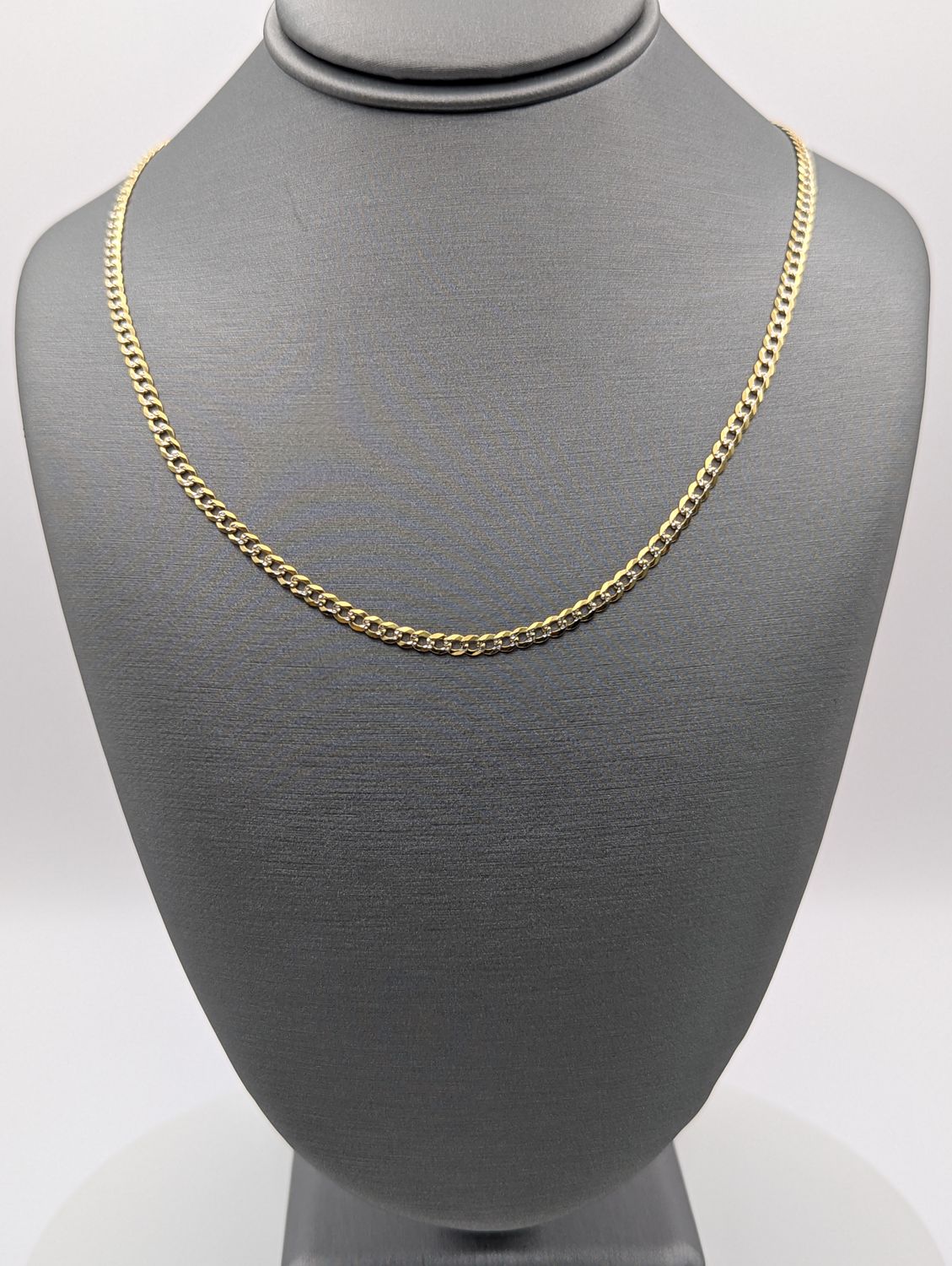 14K YG Dia Cut Curb Chain (20" | 4.7g | 2.7mm)
